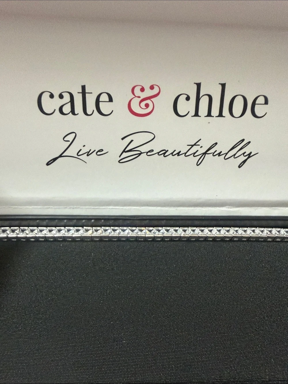 kate spade Pale Blue Jewelry/Accessory Box with Black Logo